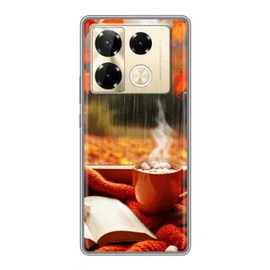Чехол с принтом «Кофе и дождь» для Infinix Note 40 Pro