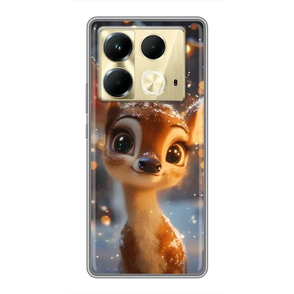 Чехол с принтом «Олененок среди гирлянд» для Infinix Note 40 Чехол с принтом «Олененок среди гирлянд» для Infinix Note 40
