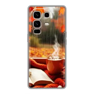 Чехол с принтом «Кофе и дождь» для Infinix Note 50 Pro Plus