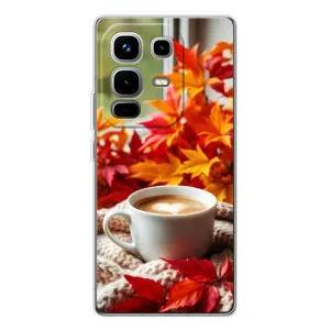 Чехол с уникальным дизайном «Осень с кофе» для Infinix Note 50 Pro