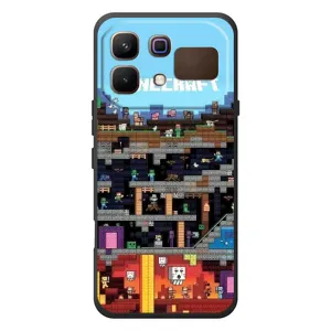 Чохол Майнкрафт на Infinix Note 60 (AlphaPrint) Minecraft (фон Minecraft)