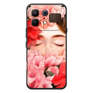 Чехлы (ART) Цветы на Infinix Note 60 (VPrint) (Глаза в цветах)