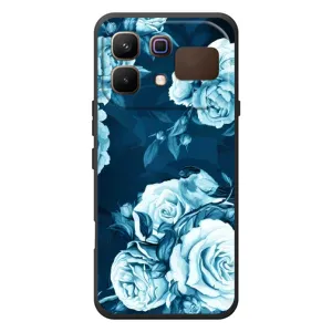 Чехлы (ART) Цветы на Infinix Note 60 (VPrint) (Голубые Бутоны)