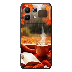 Чохол з унікальним дизайном 'Осінь з кавою' для Infinix Note 60 (Кава і дощ)