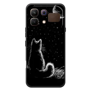 Чехол с принтом для Infinix Note 60 (AlphaPrint) Модные коты