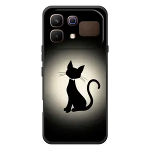 Чохол з принтом для Infinix Note 60 (AlphaPrint) Модні коти (Силует котика)