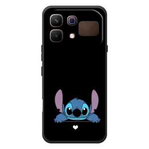Чехол с принтом Стич на Infinix Note 60 (Стич на черном)