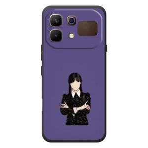 Чохли Венсдей на Infinix Note 60 Уенсдей (AlphaPrint) (Венздей у чорному)