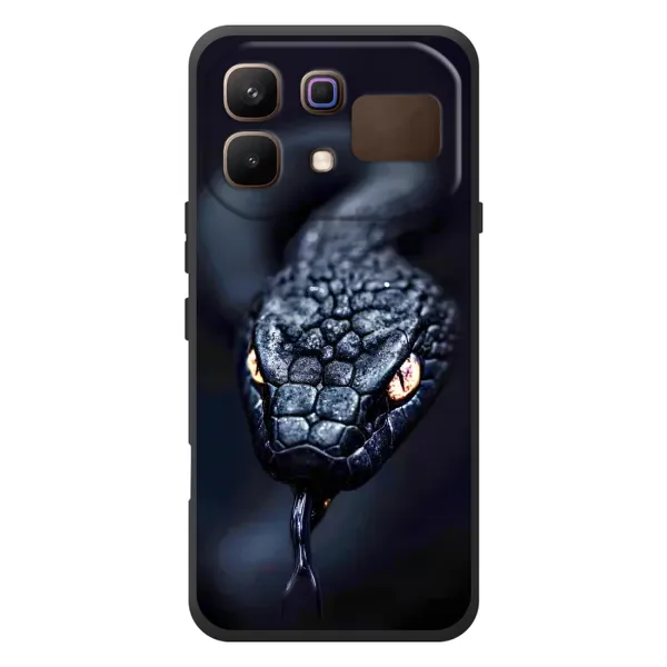 Чехол с принтом «Черная змея» для Infinix Note 60