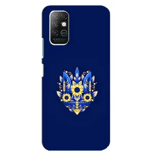 Чехлы для Infinix Note 8  Укр. Символика (AlphaPrint) (Цветочный Герб)