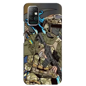 Чехлы с картинкой ЗСУ для Infinix Note 8 (AlphaPrint) (Воин ВСУ)