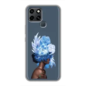 Чехлы (ART) Цветы на Infinix Smart 6 (VPrint) (Цветы на голове)
