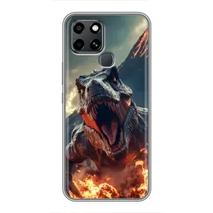 Чохол з картинкою 'Хижаки' для Infinix Smart 6 (Вогняний динозавр)