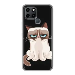 Чехол с принтом «Грустный кот» для Infinix Smart 6
