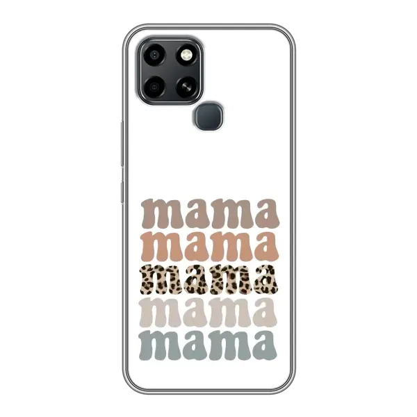 Чехол с принтом «Текстовый коллаж мама» для Infinix Smart 6