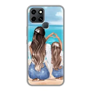 Чехол с печатью для Infinix Smart 6 - (Мама с ребенком) (AlphaPrint)