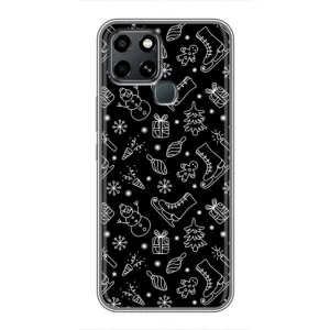 Новогодние, Праздничные Чехлы для Infinix Smart 6 - 2024 год (Новогодний фон)