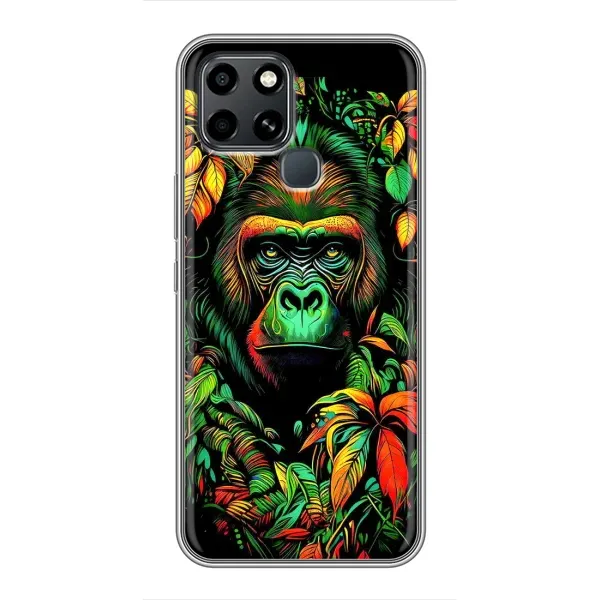 Чехол с принтом «Обезьяна в тропиках» для Infinix Smart 6