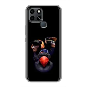 Чехол с Обезьянами Infinix Smart 6 - (AlphaPrint)
