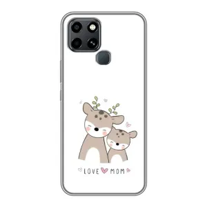 Чехол с принтом «Оленята мама и малыш» для Infinix Smart 6