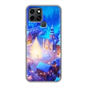 Рождественские Чехлы для Infinix Smart 6 (VPrint) (Рождественский город)