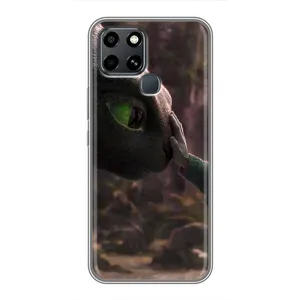 Чехол как приручить дракона на Infinix Smart 6 (Сцена с драконом)