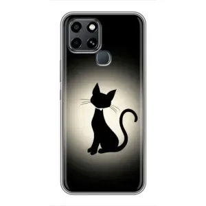 Чехол с принтом «Силуэт котика» для Infinix Smart 6