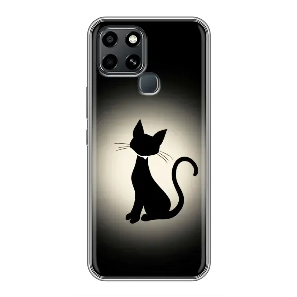 Чехол с принтом «Силуэт котика» для Infinix Smart 6 Чехол с принтом «Силуэт котика» для Infinix Smart 6