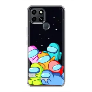 Чохли Амонг Ас для Infinix Smart 6 (AlphaPrint) (Скіни в космосі)