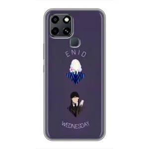 Чехлы Венсдей на Infinix Smart 6 Уэнсдей (AlphaPrint) (Уэнздей и подруга)