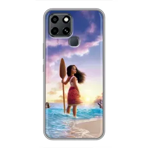 Чехол с мультфильмом Моана Infinix Smart 6 (Моана с веслом)