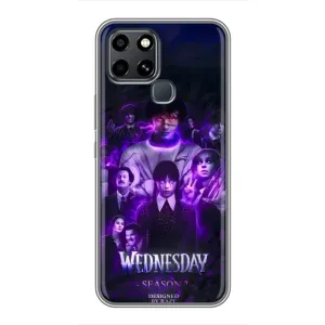 Чехол с дизайном Венздей 2 на Infinix Smart 6 (Фиолетовая магия Уэнздей)