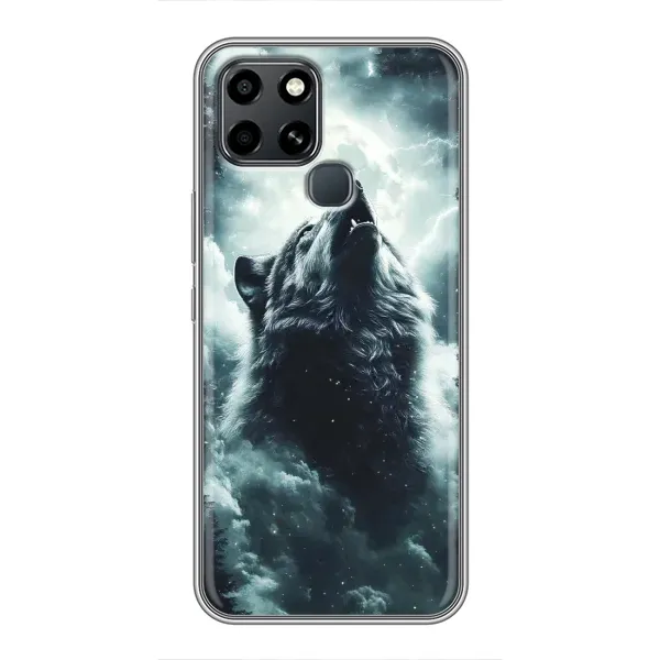 Чехол с принтом «Волк в облаках» для Infinix Smart 6 Чехол с принтом «Волк в облаках» для Infinix Smart 6