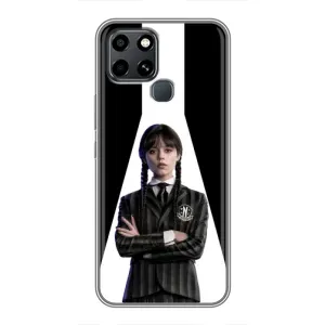 Чехлы Венсдей на Infinix Smart 6 Уэнсдей (AlphaPrint) (W-Wednesday)