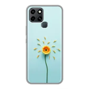 Чехлы с Цветами для Infinix Smart 6 (VPrint) (Желтый цветок)