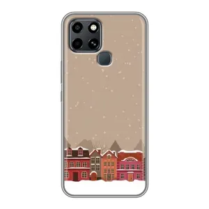 Новогодние, Праздничные Чехлы для Infinix Smart 6 - 2024 год (Зимний город)