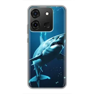 Чехол с картинкой «Хищники» для Infinix Smart 7 (Акула под водой)