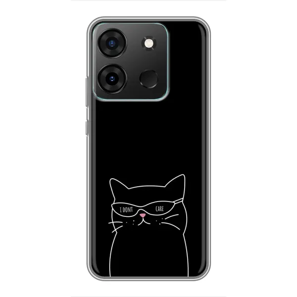 Чохол з принтом «Байдужий кіт» для Infinix Smart 7