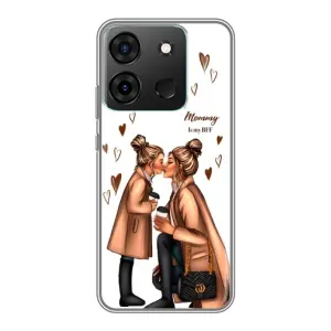Чохол з друком для Infinix Smart 7 - (Мама з дитинкою) (AlphaPrint) (Донька і мама)