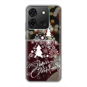Рождественские Чехлы для Infinix Smart 7 (VPrint) (Елочка узорная)