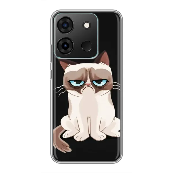 Чохол з принтом «Сумний кіт» для Infinix Smart 7