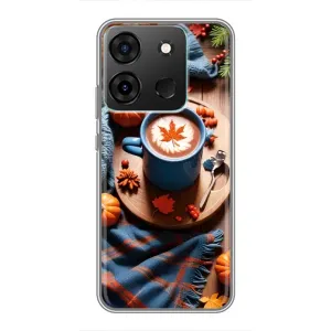 Чехол с принтом «Кофе и тыковки» для Infinix Smart 7
