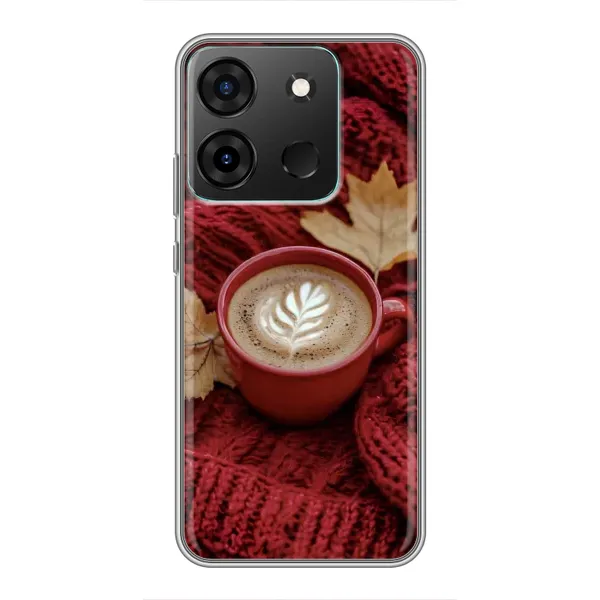 Чехол с принтом «Кофе на пледе» для Infinix Smart 7