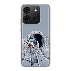 Чехол с принтом «Космонавт фото» для Infinix Smart 7