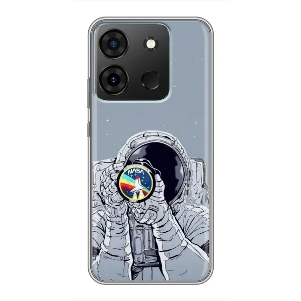 Чехол с принтом «Космонавт фото» для Infinix Smart 7