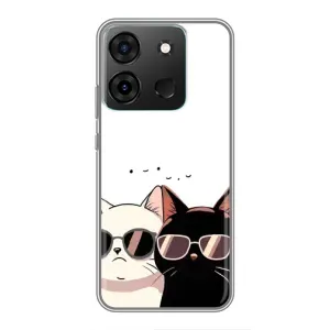 Чохол з малюнком кіт на Infinix Smart 7 (Коти в окулярах)