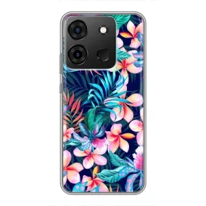 Чехол с принтом «Красочные цветы» для Infinix Smart 7