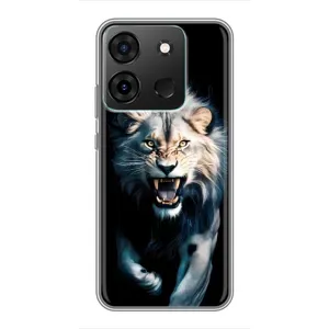 Чехол с картинкой «Хищники» для Infinix Smart 7 (Лев в темноте)