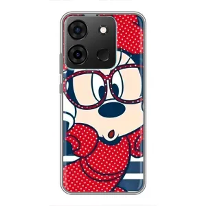 Міккі Маус чохол для Infinix Smart 7 (AlphaPrint - Мультяшні) (Маус в окулярах)
