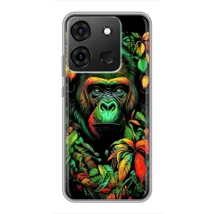 Чохол з принтом «Мавпа в квітах» для Infinix Smart 7